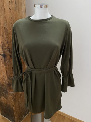 Zara tunika shirt kleid - zara, grün