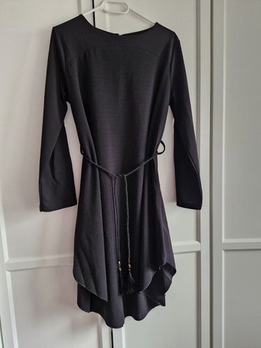 Schwarzes langes kleid - schwarzes,