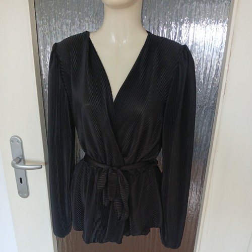 Damen schwarze wickelbluse - damen,
