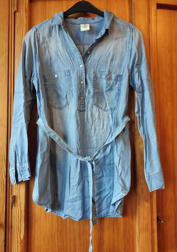 Jeansbluse tunika gürtel - jeansbluse,, tunika,