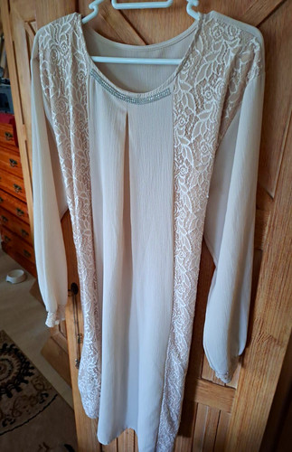 Damen tunikakleid beige mit - damen,
